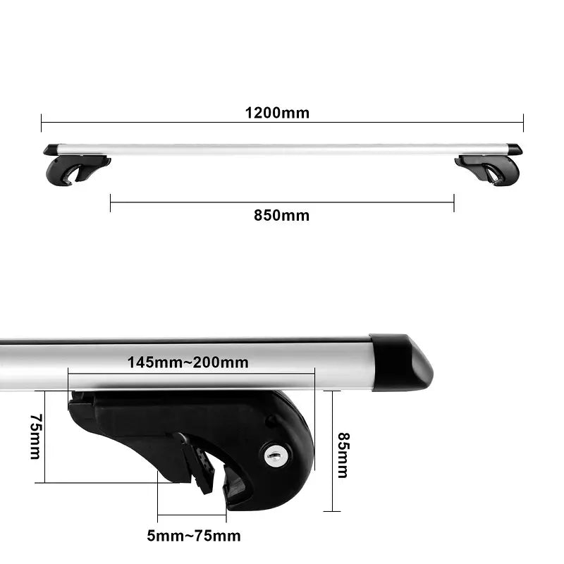 MENABO - Barre portatutto ricondizionate BRIO in alluminio lunghe 120 cm