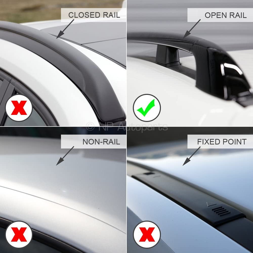 Barre portatutto Farad Aerodynamic Black made in Italy per auto con Rails ( corrimano alto) - Skoda Octavia Wagon 1998-2005 (con corrimano alto)